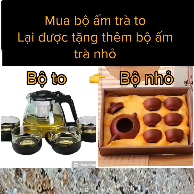   mua 1 tặng 1  mua bộ ấm to tặng bộ nhỏ ấm Trà Tử Sa Cao Cấp - Sang Trọng Gồm 1 Bình Và 6 Ly Combo Bộ trà và ấm chén cực đẹp và tiện dụng 