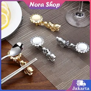 Chopsticks Rest Logam Taruh Sumpit Tatakan Sumpit Sendok Tempat Tatakan Alas Sumpit