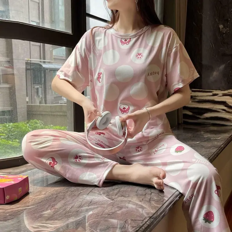 Daily Setelan Piyama Wanita Busui Panjang Pendek renda 1