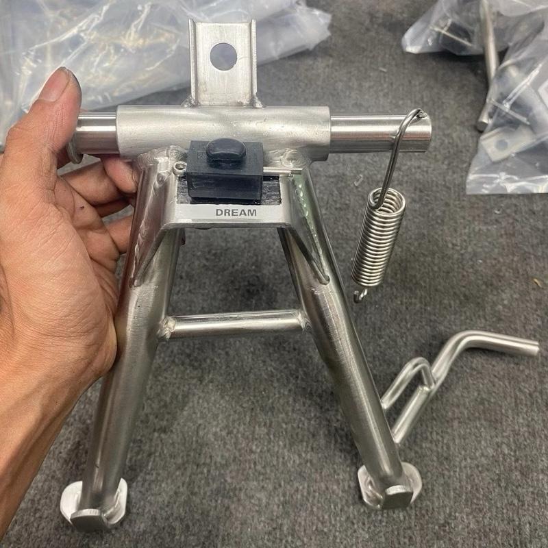 chống đứng chống inox 304 cho các dòng xe kèm cốt + lò xo + cao su + gim