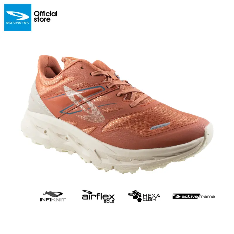 910 Nineten YUZA EVO Sepatu Trail - Merah Teracota/Khaki 0