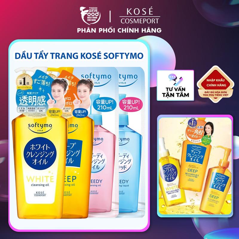 Dầu Tẩy Trang Hỗ Trợ Làm Sạch Sâu, Dịu Nhẹ Cho Da Kosé Softymo Cleansing Oil Skincare | Thegioiskinfood tgsf