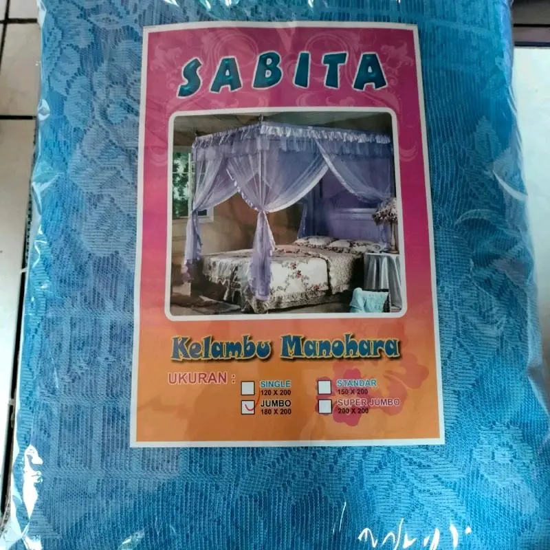 kelambu burkat motif bunga ukuran 200x180 1