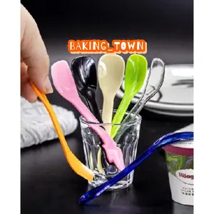 25/50/100pcs - sendok dessert sendok kecil kue cake puding sendok jelly