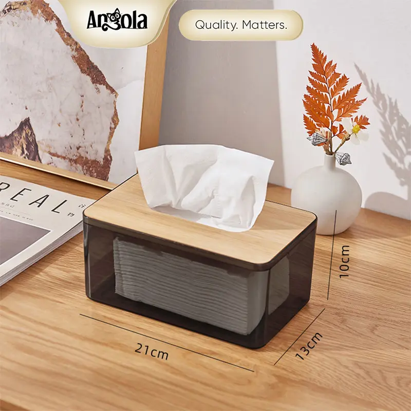 Angola Shop Kotak Tissue aesthetic  D43 Tissue Box  /Box Tissue Minimalis / Wadah Tisu Tempat Tisu Minimalis/ Dengan Tutup Plastik Kotak Tisu aesthetic 1