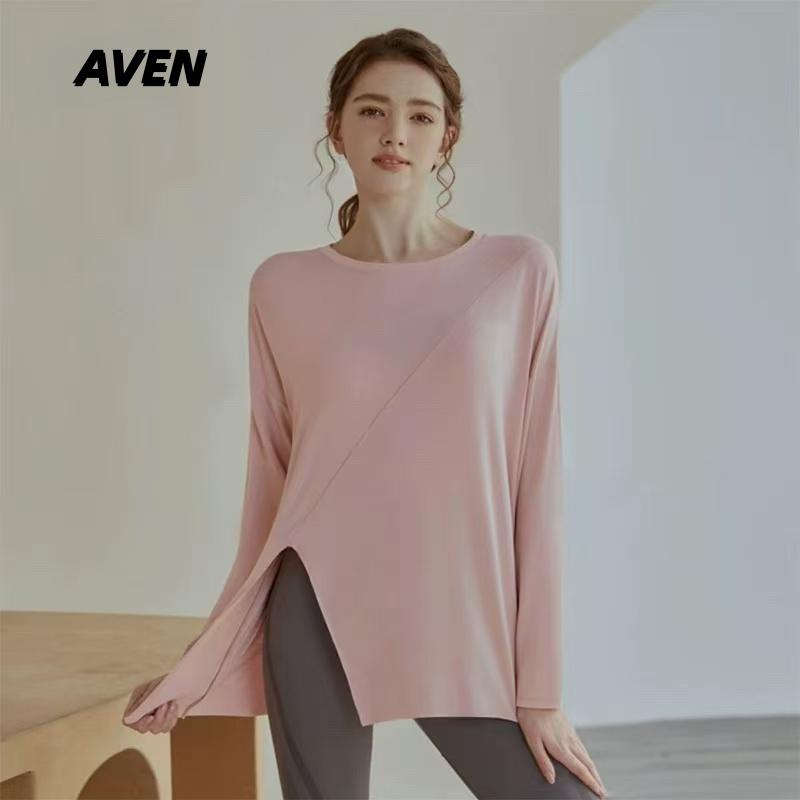 Venna Top Kaos Olahraga Wanita Lengan Panjang Sport Oversize T-Shirt Atasan Baju Olahraga Jogging Padel Gym Lari Yoga Pilates -06