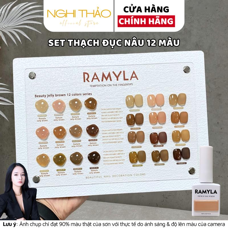 Set sơn gel thạch đục nâu RAMYLA 12 màu