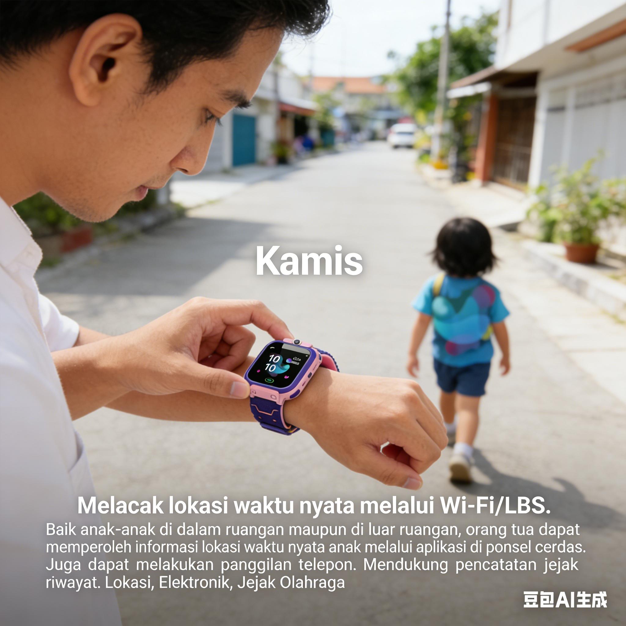 【Laris Manis】【Tiktok] (70%off)[READY]  Smart Watch Jam Tangan Anak dengan Telepon - Smartwatch Anak GPS Digital Anti Air / Jam Tangan Pintar Anak