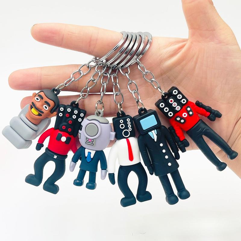 Product Introduction of Anime Skibidi Toilet Keychain PVC Keyring Figure Skibidi Dop Toy Pendant for Men Women Backpack Funny Pendant Keyring Jewelry 3