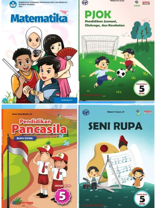 BUKU PAKET KELAS 5 SD KURIKULUM MERDEKA PENERBIT KEMENDIKBUD (BARU + ORIGINAL 100%) 2