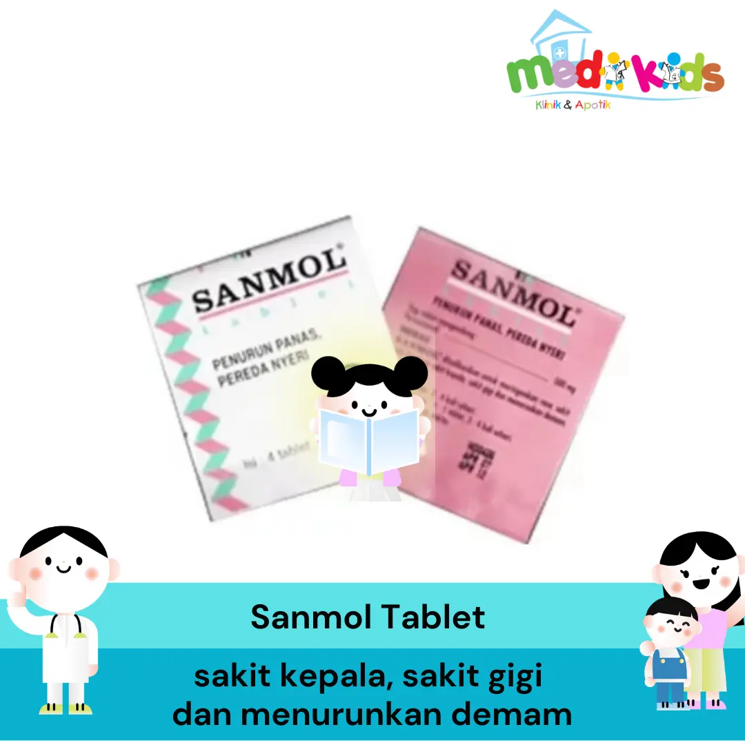 Sanmol tablet isi 4 tab - suplemen kesehatan