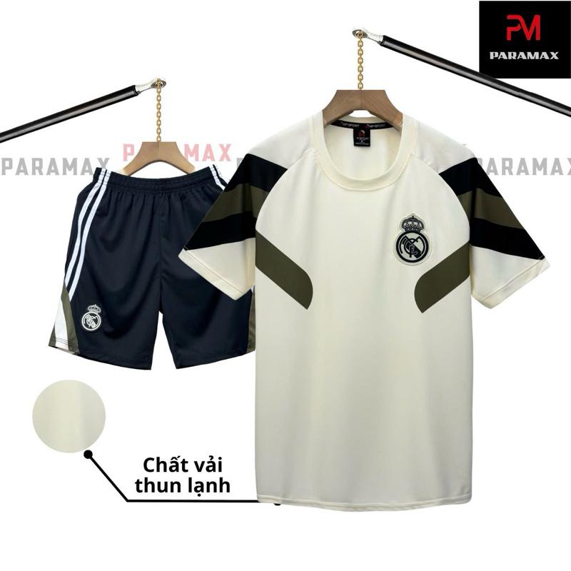 Bộ quần áo bóng đá, đồ đá banh REAL OLIU logo THÊU thun lạnh cao cấp LOẠI I Top Sport