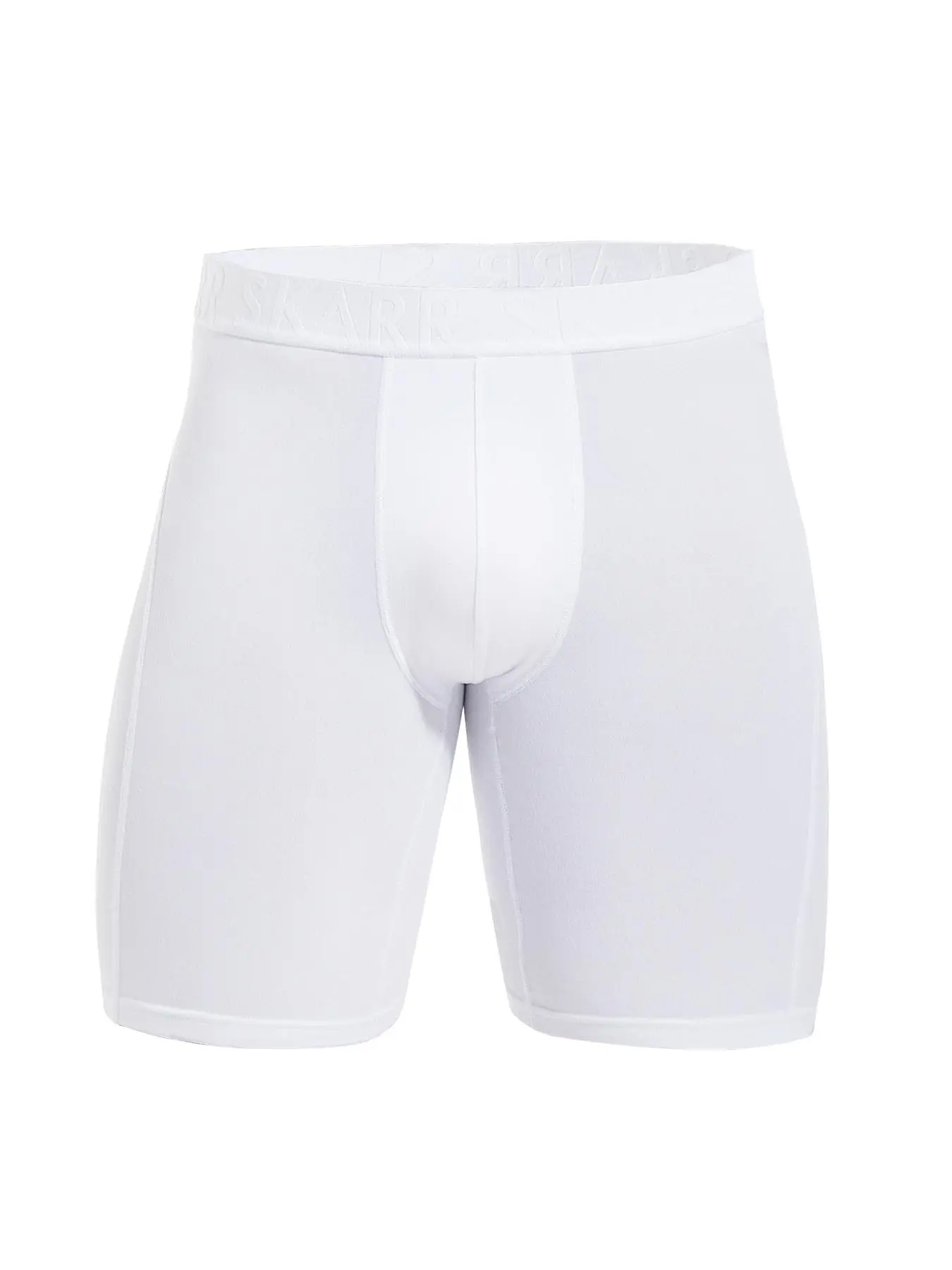 Men's Basic Letter Tape Long Leg Boxer Brief, Casual Regular Fit Soft Comfortable Boxer Brief For Daily Wear, Men's Underwear For All Seasons Korean Wear