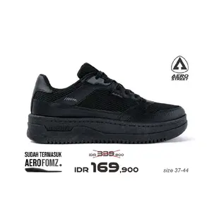 Aerostreet 37-44 maximo hitam - sepatu sneakers kasual Casual