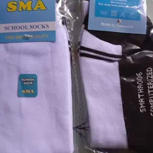 ( Sekolah PE ) Kaos Kaki Anak Sekolah SD SMP SMA Putih Telapak Hitam pria Wanita Tebal / kaos kaki Fashion untuk sekolah