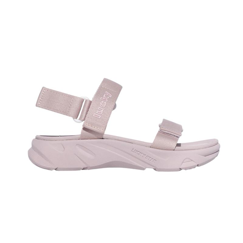 Giày Sandal Nữ Đế Bằng Lucky QB13 Ver.1 Thời Trang Êm Ái Màu Nâu Nhạt 3