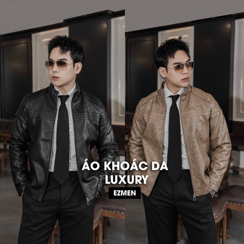  Áo khoác da nam LUXURY chất liệu cao cấp bên trong lót nhung ôm vừa vặn bảo hành 12 tháng.  851  