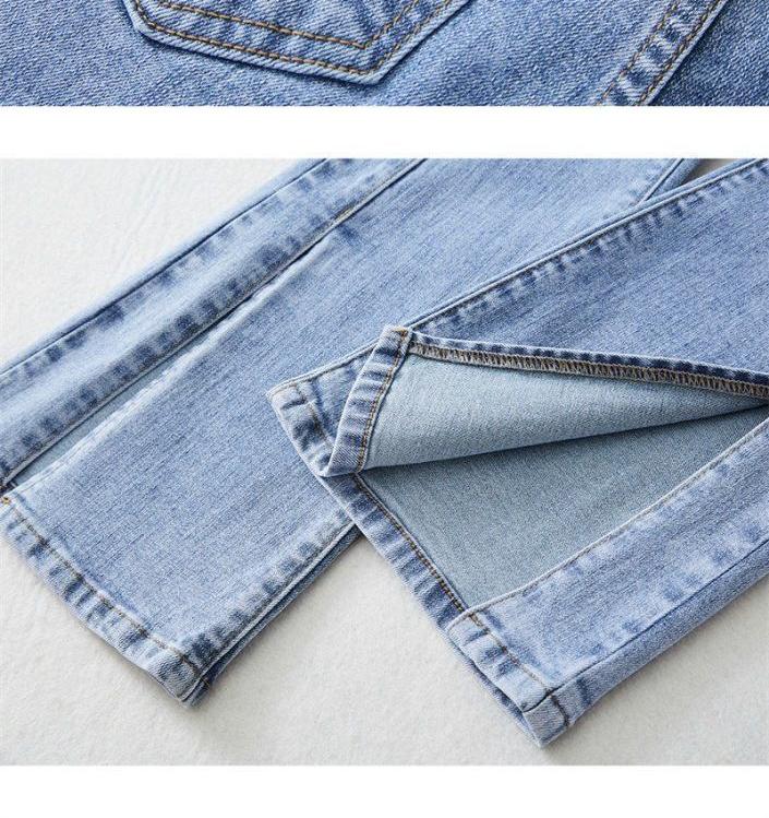 Product Introduction of High-waist Stretch Split Flare Jeans Women Street Clothes Spring Summer 2023 New Slim Women Vintage Denim Trousers Casual Jeans 4