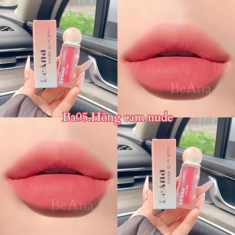 Son Môi Beana Hồng Cam Nude BA12 - Velvet Cao Cấp Chính Hãng