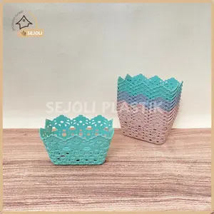 (12 PCS) KERANJANG CINTA 00 MINI PENYIMPANAN SERBAGUNA TEMPAT KANCING PARCEL SOUVENIR PLASTIK
