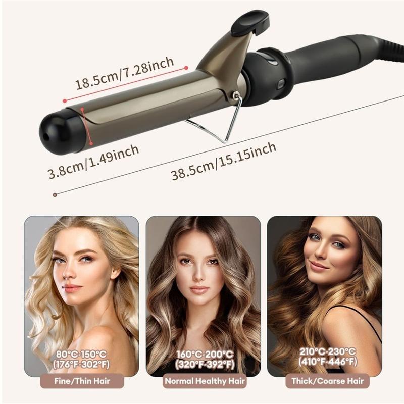 catokan rambut curly  Gold Ceramic 28mm 32mm 38mm Original - Catokan Curly Keriting Rambut CATOK GLAZE MERK TSUYA KOREA TONG PRO CERAMIC TOURMALINE / CATOK Rambut untuk Curly, Keriting, Wavy Kering Penjepit 8