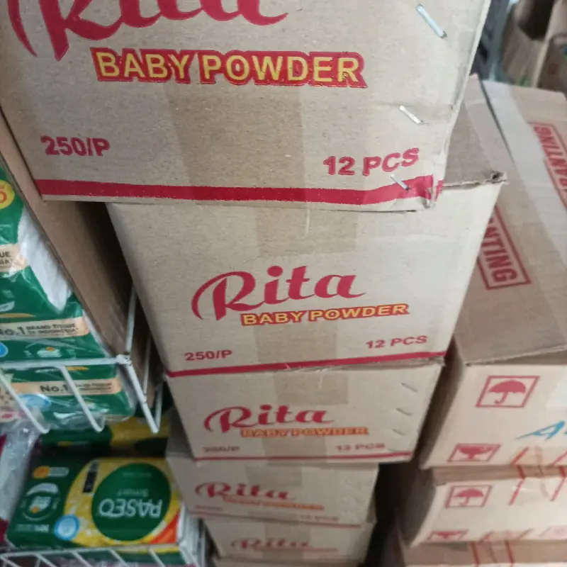 6pcs bedak bayi rita kemasan 125grm,baby powder 3
