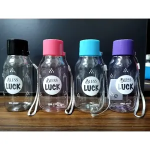 Botol Minum Plastik Anak BPA Free 350ml Bottle Bless Luck Terbaru Free Tali - Kitchenware, Water