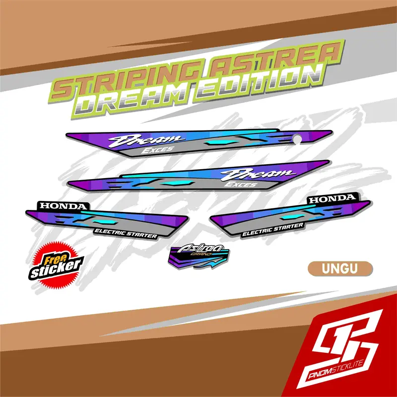 Striping Astrea Grand Stiker Astrea Prima DREAM V2 stiker motor kece Motorcycle striping astrea bulus 0