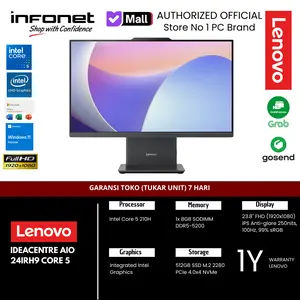 Lenovo Ideacentre AIO 24IRH9 Core 5 210H 8GB 512GB SSD FHD IPS 23.8" W11H Luna Grey PC AIO dengan Garansi Resmi 1 Tahun - Audio