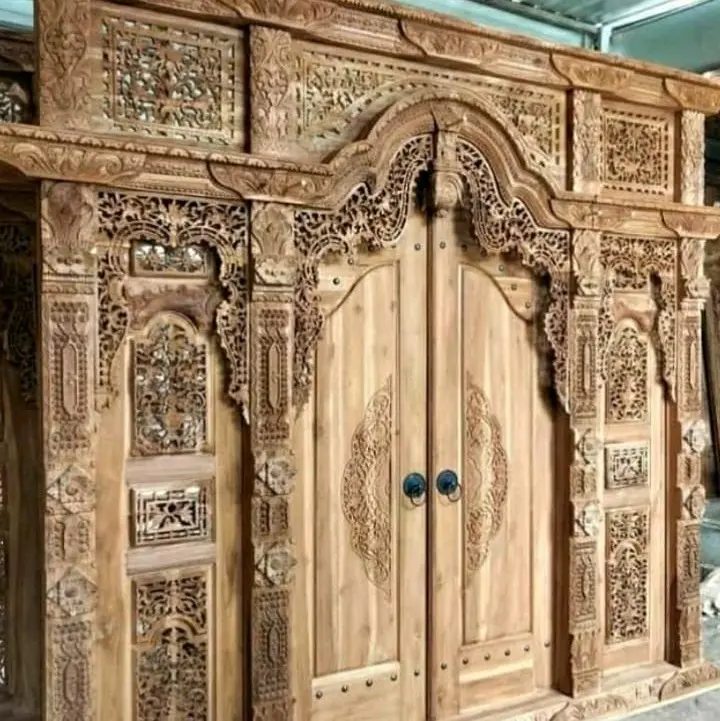 Pintu gebyok minimalis modern Kayu 4