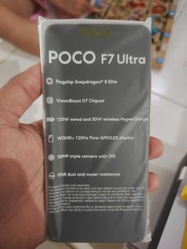 Product Review of POCO F7 Ultra (12/256GB)(16/512GB) | Snapdragon 8 Elite | VisionBoost D7 Chipset | 120W/50W wireless HyperCharge | 2K AMOLED display [Official Store] from u**p b**h 1