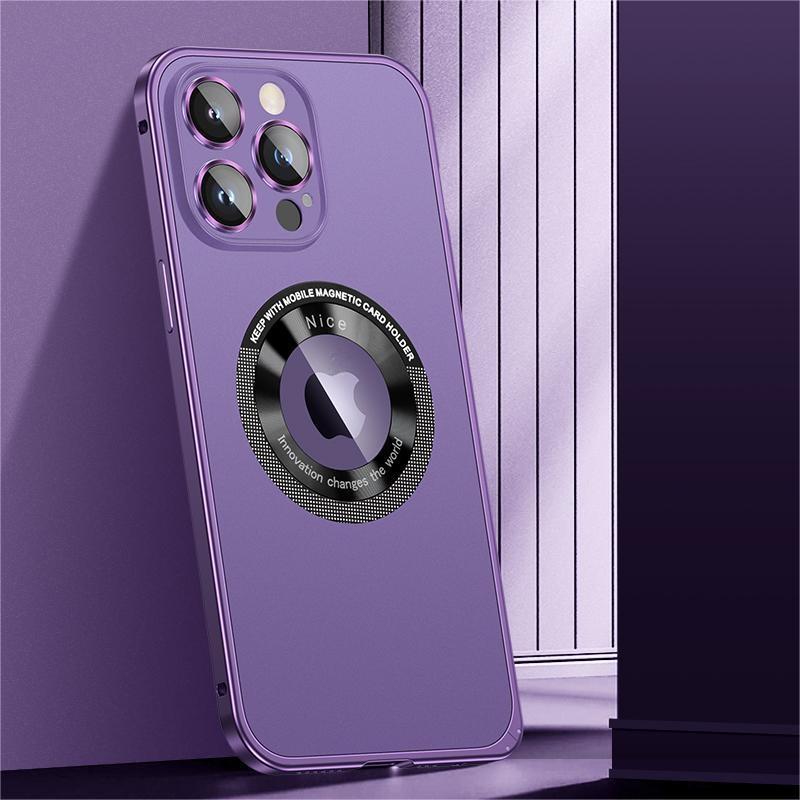  Ốp Điện Thoại MsyHeZhi Dành Cho iPhone 12   13   14   15pmax plus Và iPhone Khung Hợp Kim Nhôm Khóa Kim Loại Hỗ Trợ Sạc Không Dây Từ Tính ip15plus Phụ Kiện 