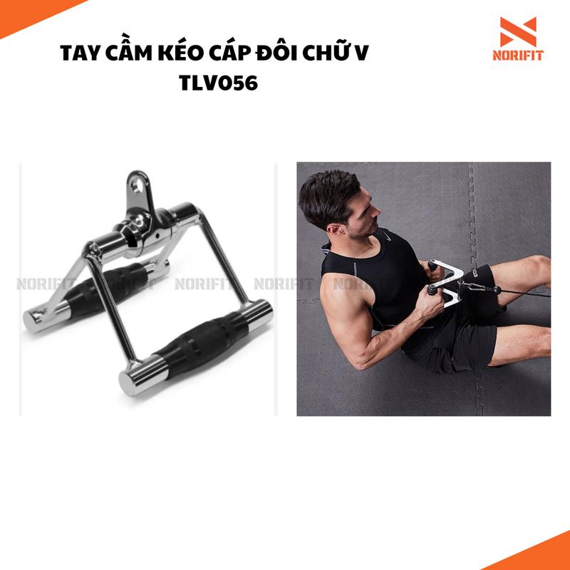 Tay Cầm Kéo Cáp Đôi Chữ V  Xoay 360 Độ Tập Xô Tập Bụng Đa Chức Năng Thiết Bị Tập Gym TLV056 4