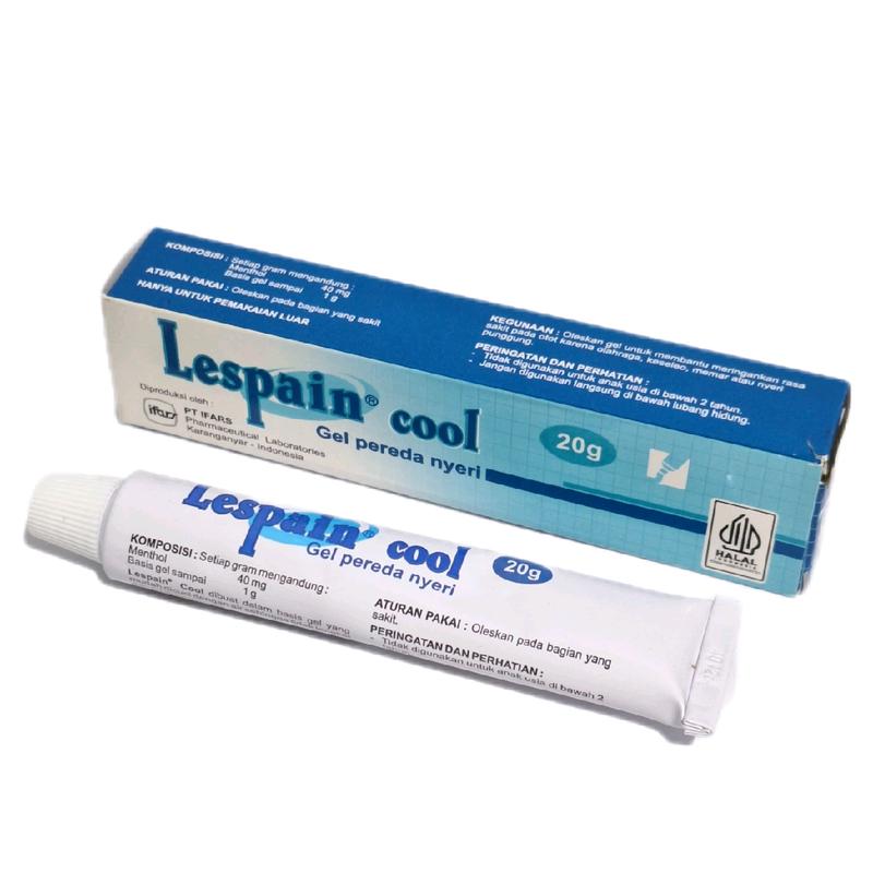 Lespain Cool 20g - Gel untuk membantu meredakan rasa sakit pada otot karena olahraga, keseleo, memar atau nyeri punggung 0
