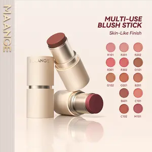 [Limited] MAANGE Blush Stick Creamy 3-in-1 – Tekstur Lembut & Mudah Di-blend, Warna Tahan Lama, Bisa untuk Pipi, Bibir & Kelopak Mata, Praktis Dibawa, Hasil Natural & Fresh Pemerah Wajah
