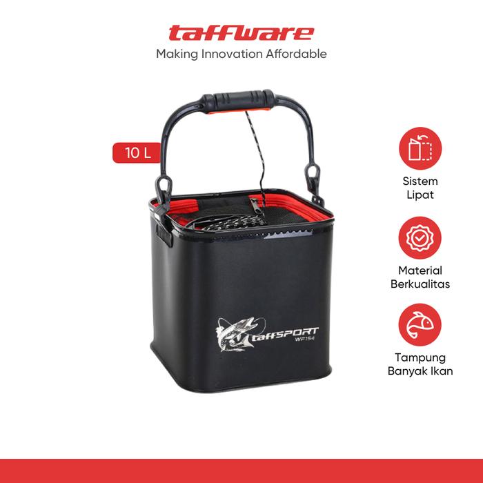 Gambar TaffSPORT Ember Lipat Mancing Tempat Ikan Folding Fishing Bucket 10L - WF154 dari Taffware Official Store Kota Administrasi Jakarta Barat Tokopedia