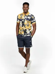 SHIRT KEKINIAN MOTIF KOTAK ABSTRACT   Lengan Pendek Pria Dewasa Bahan Adem Ukuran M-XXL Stylish & Nyaman     cowok  retro xxl kaus polo kaos