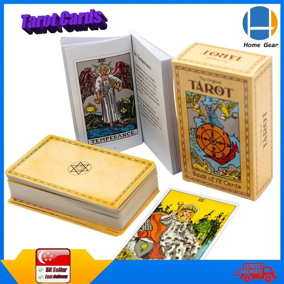 Tarot Deck 78 Cards Smooth English Waite with Instruction Manual 12*7 cm / Original Tarot Card Size 10*6 cm