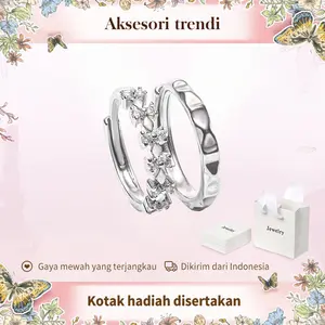 Cincin Pasangan Elegan dengan Cubic Zirconia Premium & Stainless Steel Ukuran Dapat Disesuaikan Hadiah Sempurna untuk Lamaran Pernikahan dan Anniversary