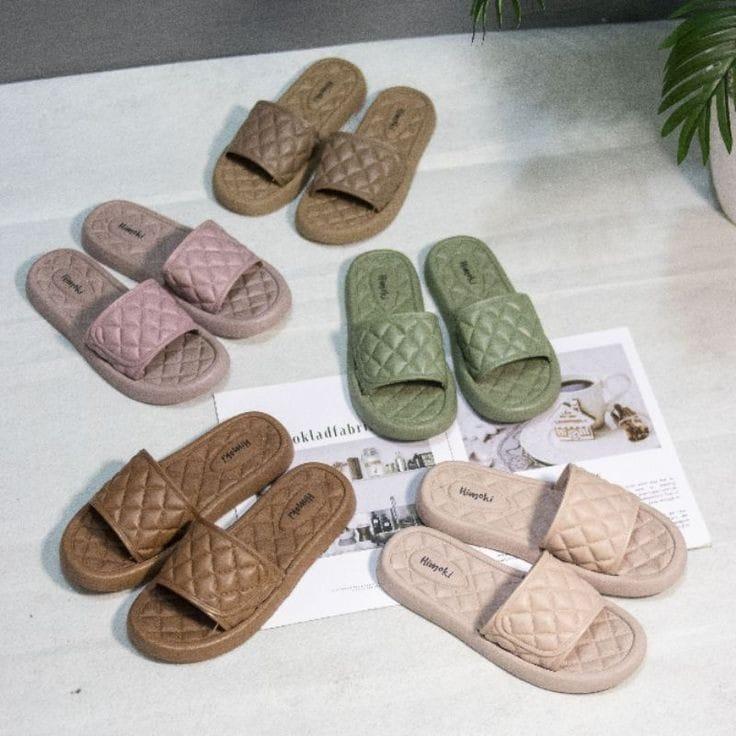 Sandal Wanita Slop Himoki sofa karet Cocok untuk harian 0