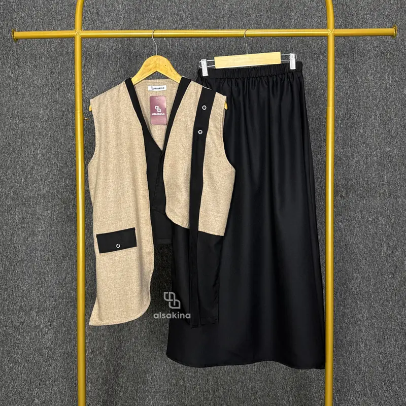 Zalina One Set Rok - Setelan Wanita - Setelan Kekinian - Setelan Rok Wanita - One Set Wanita Kekinian 1