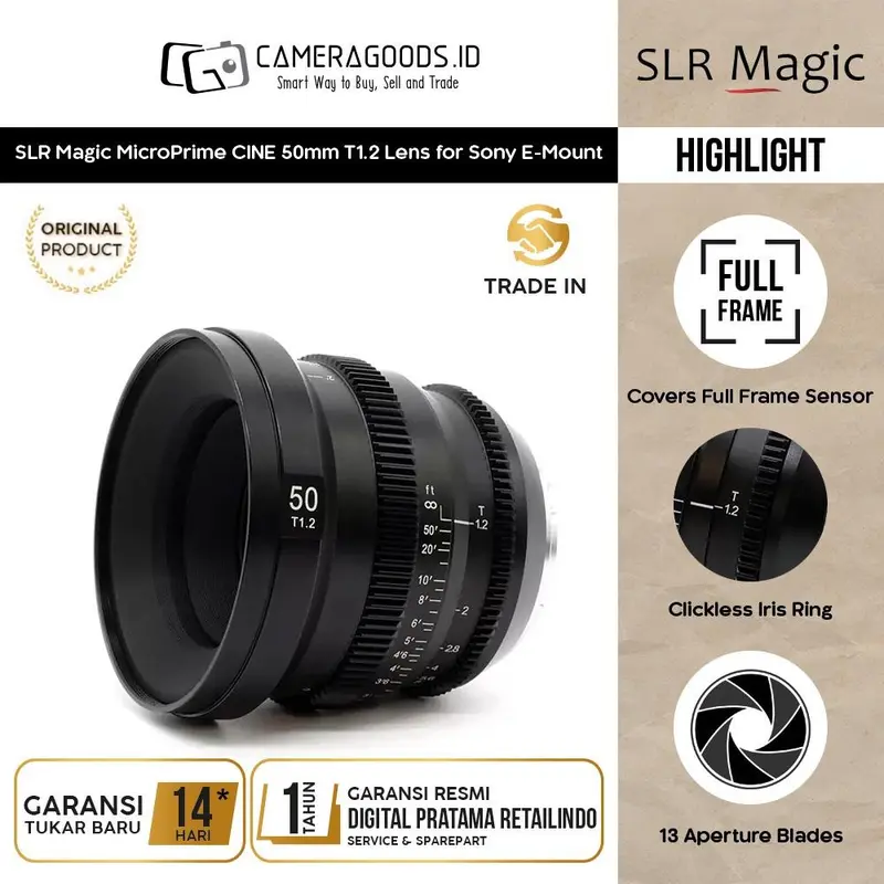 SLR Magic MicroPrime Cine 50mm T1.2 Lens for Sony E-Mount Cinema Lens 0
