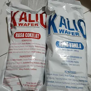 COD/KALIO wafer/Batang cokelat panjang dengan sudut cokelat/berisi isian/kue kering berbentuk segitiga/makanan ringan/lapisan cokelat/cokelat/batang cokelat/makanan ringan untuk bersantai. Chocolate Food delfi  almond coklat
