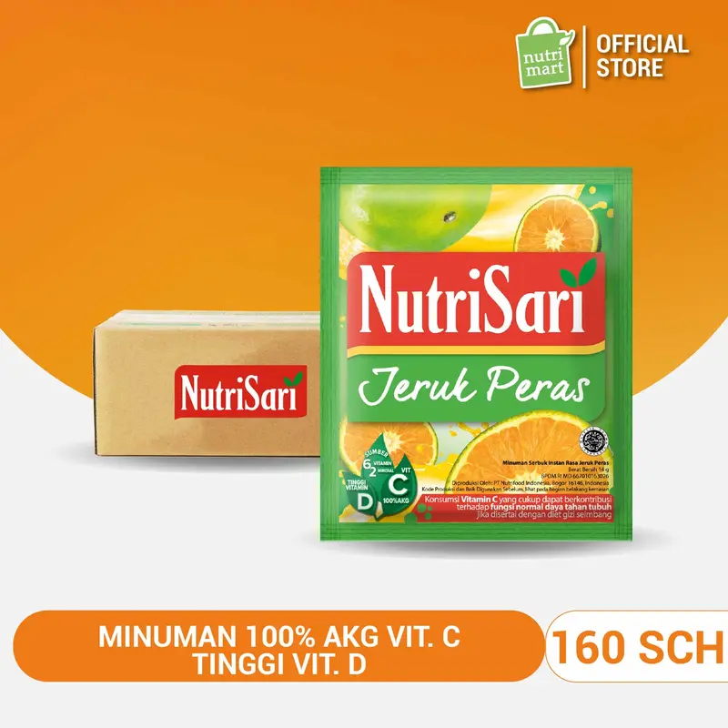 NutriSari 160 Sachet (TIDAK BISA MIX RASA) - Minuman Sari Buah Asli dengan 100% AKG Vitamin C 0