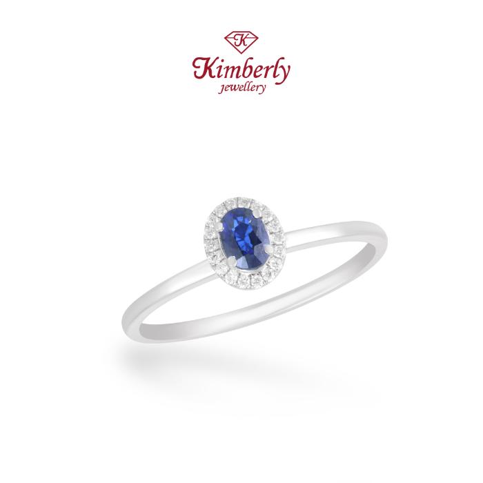 Gambar Cincin Berlian Batu Blue Shappire KLR630405 - Kimberly Jewellery - 1.250 Gram dari Kimberly Jewellery Online Kota Administrasi Jakarta Selatan Tokopedia