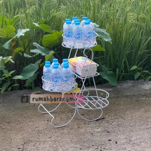 Tempat Aqua Gelas Botol Minuman Tempat Tisu Minimalis - Model Terbaru Besi 4