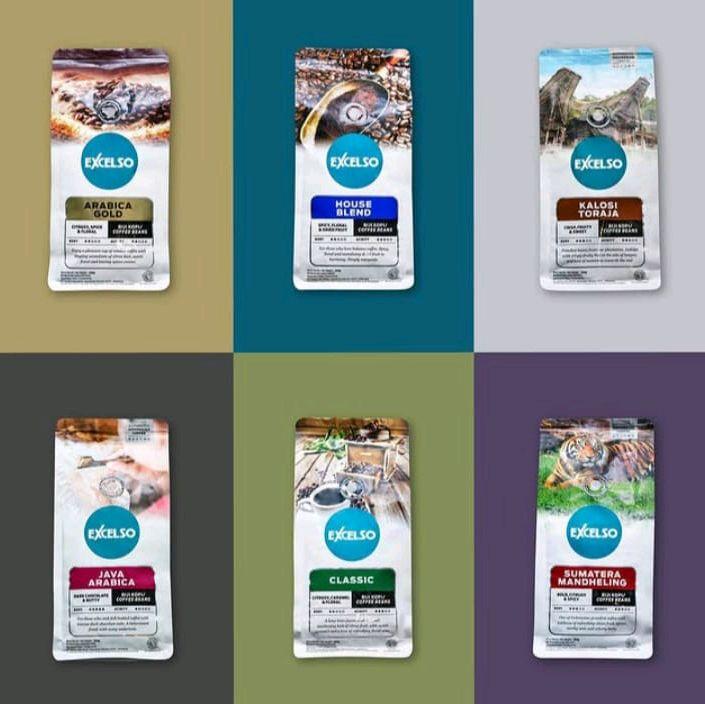 Kopi Excelso kemasan 200gr varian bubuk dan biji 6