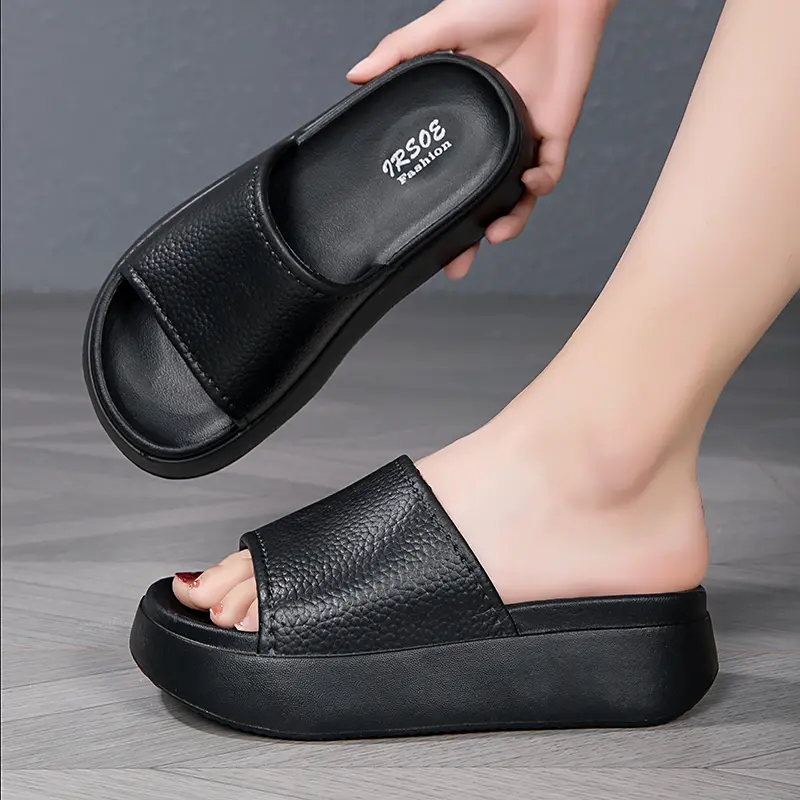IRSOE Sendal Dewasa Wanita Karet Tinggi Desain Menarik Anti Slip Trendi Sendal Dewasa Perempuan Baru sandal wanita sandal korean style  sepatu cewek sandal selop wanita Shoes 2
