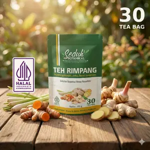 SEDUH BOTANIKAL Teh Rimpang  | Teh Celup Rimpang JSR | Teh Kunyit Jahe Serai Lengkuas | 30 Tea Bag