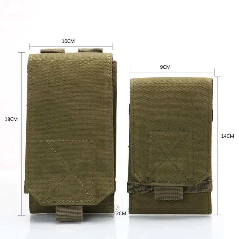 Bao Da Chiến Thuật MOLLE, Túi Ngụy Trang Quân Đội, Túi Đeo Thắt Lưng Có Vòng Móc Bao Da, Thích Hợp Cho Điện Thoại Di Động, Bao Da 6